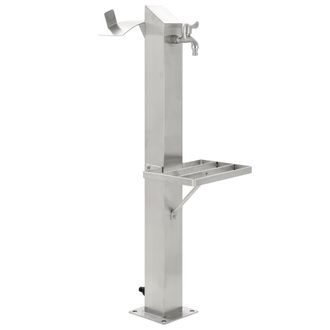 vidaXL Vidaxl - Columna De Agua De Jard&iacute;n Acero Inoxidable Cuadrada 95 Cm