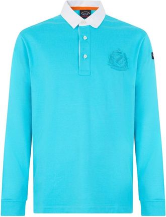 Paul & Shark Polo de Manga Larga con Bordado - Tops - Hombre - Azul - 2XL