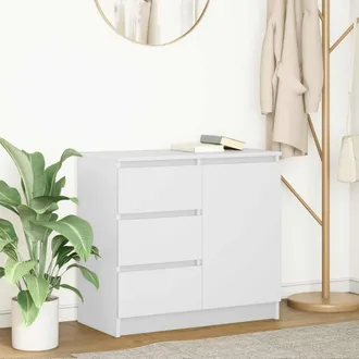 vidaXL Vidaxl Credenza Con Cassetto Bianco 71x35x65 Cm In Legno Multistrato