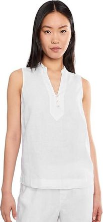 Tommy Bahama Coastalina Sleeveless Popover Womens Clothing White : LG (US 12-14), Linen