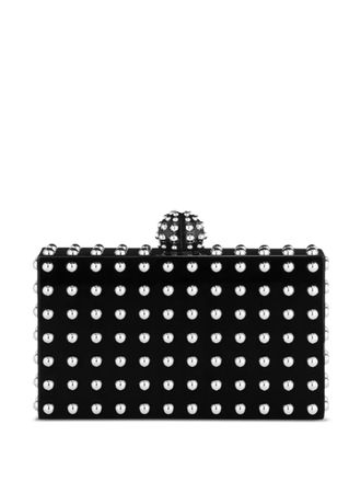 Aquazzura Cosmic studded clutch bag - Black