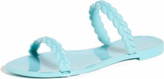 Stuart Weitzman Womens Braided Sawyer Jelly Sandal In Turquoise