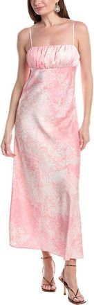 Laundry Laundry By Shelli Segal Shirred Satin Slip Dress