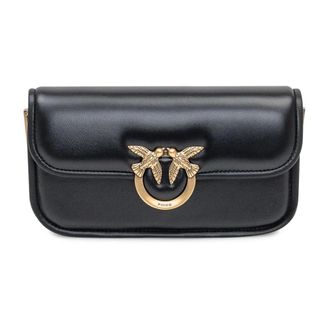 Pinko Small Love Bag Box - Dames - Schoudertassen - Zwart - ONE Size - Katoen - Tassen