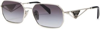 Prada Rectangle-frame Sunglasses - Black - One Size