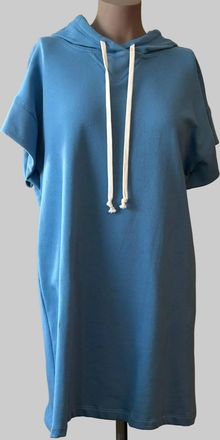 Fifteen Twenty Womens Hoodie Mini Dress In Blue