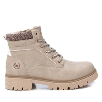 Xti Womens Combat Booties In Beige