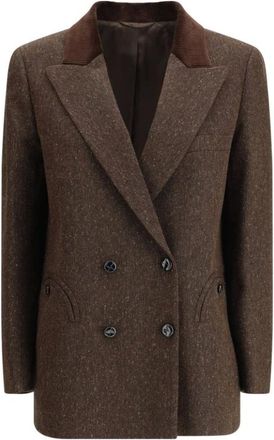 Blazé Milano Jassen, Dames, Bruin, S, Katoen, Winibelle Blazer