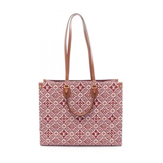 Louis Vuitton Bordeaux Multi-Color Canvas Leather Tote Bag (Pre-Owned)