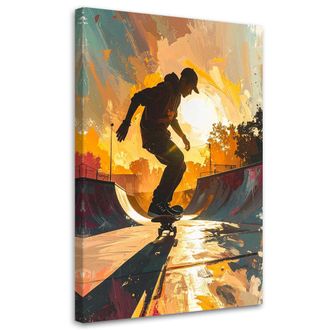 Feeby Impresi&oacute;n De Imagen Skater En Monopat&iacute;n Arte Callejero 70x100