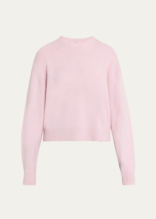 Theory Cashmere Cropped Crewneck Sweater