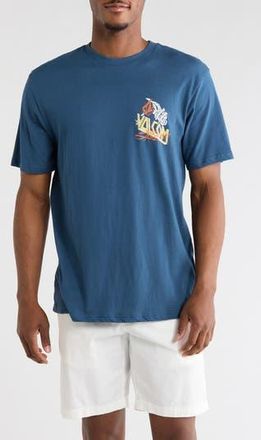 Volcom Dropped This Cotton Graphic T-Shirt in Deep Blue at Nordstrom Rack, Size Large