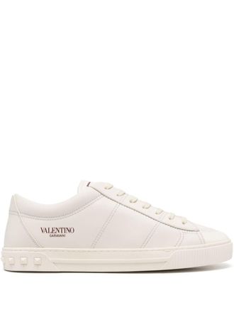Valentino Garavani Cityplanet leather sneakers - White