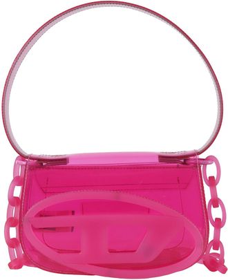 Diesel Pink 1dr Translucent Logo Shoulder Bag