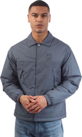 C.P. Company Mens C.P. Company Metropolis Pertex Button Overshirt in Grey
