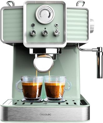 Cecotec Cecotec Cafetera Express Power Espresso 20 Tradizionale Light Green. 1350 W, Espresso Y Cappucicno, 20 Bares Y Thermoblock