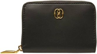 Bally Emblem Leather Coin Purse In Black