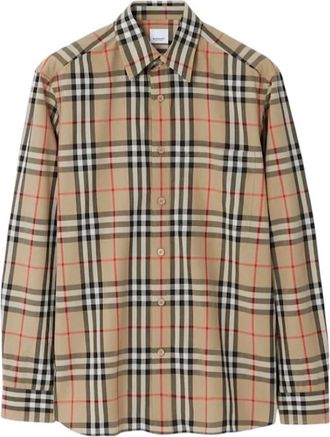 Burberry Hombre, Camisas, Beige, Talla: M