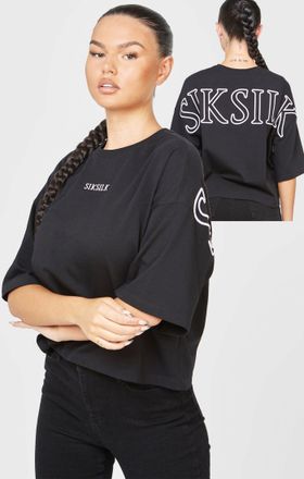 Siksilk Camiseta de cosecha de marca negra L