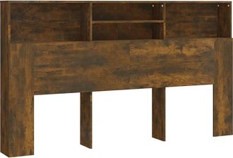 vidaXL Mueble Cabecero Color Roble Ahumado 180x19x103,5 Cm Vidaxl