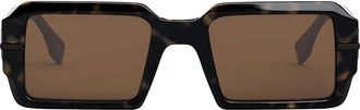 Fendi Fendigraphy Brown Geometric Sunglasses