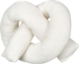 Beliani Coj&iacute;n Moderno 172 X 14 Cm Tela Afelpada Almohada M&uacute;ltiples Formas Textil Decoraci&oacute;n Accesorios Sala De Estar Dormitorio Blanco Crema Gladiolus