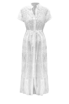 パーティードレス MC2 Saint Barth LEYDE - Cotton long dress MC2 Saint Barth Cotton Maxi Dress | Blue | FARFETCH