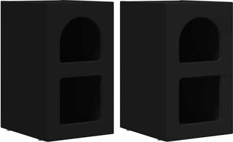 vidaXL Mesita De Noche 2 Pcs Negro 29,5 X 33,5 X 50 Cm Vidaxl