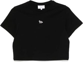 Maison Kitsun&eacute; T-shirt con applicazione Baby Fox - Nero