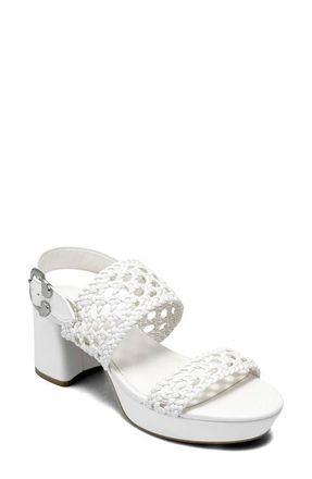 Aerosoles Camera Platform Sandal in White Open Woven at Nordstrom, Size 9.5