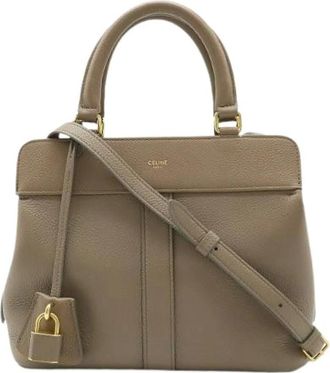 Celine Pre-owned Handbags, female, Gray, Size: ONE SIZE Pre-owned Leather Handbag