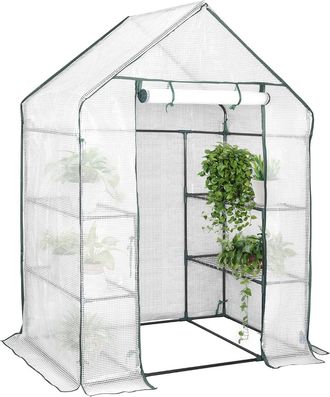 Woltu Invernadero Transparente De Jard&iacute;n Con 6 Niveles Para Plantas 143x73x195 Cm Invernadero Tipo Caseta De Jard&iacute;n Cultivos Flores Tomates Y Verduras - Wol