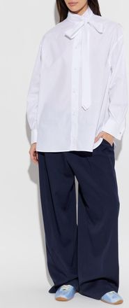 Kenzo Shirt With Decorative Tie, Womens, White