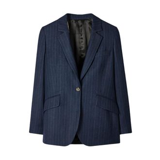 Paul Smith Giacca Gessato - Jackets - Mujer - Azul - XS