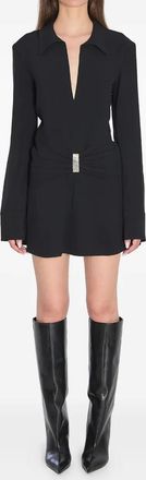 The Attico Abito corto con scollo a V - Nero