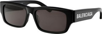 Balenciaga Rechthoekige Zonnebril - Heren - Zonnebrillen - Zwart - 57 MM - Accessoires