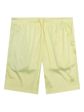 Advisory Board Crystals mesh drawstring shorts - Yellow