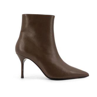 Staud Sebastian Ankle Boot - Dames - Laarzen met Hak - Bruin - 38 EU - Leer - Schoenen