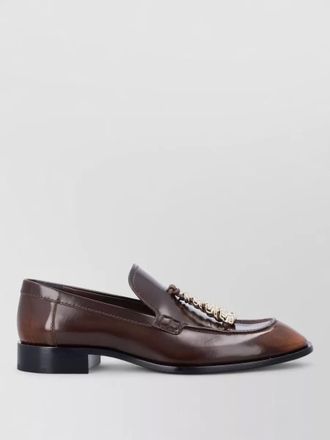 Loewe edge calfskin loafers gold coil detail