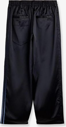 adidas Mens Technical Fabric Wide-Leg Trousers Black Recycled Polyester