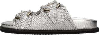 Emanuelle Vee Leren Mules - Dames - Sandalen - Grijs - 35 EU - Leer - Schoenen