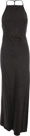 Patrizia Pepe Halter Satin Maxi Dress