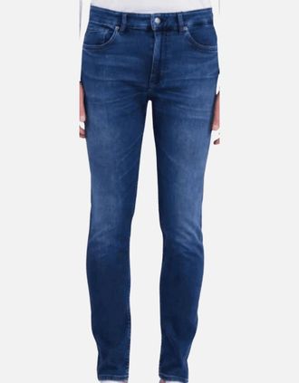 HUGO BOSS Mens Delano Cashmere Slim Fit Navy Jeans - Blue