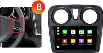 OEM Autorradio Con Funciones Mejoradas, Compatible Con Renault Logan 2 2012-2019 / Sandero 2 2014-2019, Wifi 2gb-32gb A2