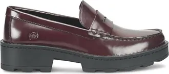 Born Womens Carrera Loafer Shoes In Burgundy