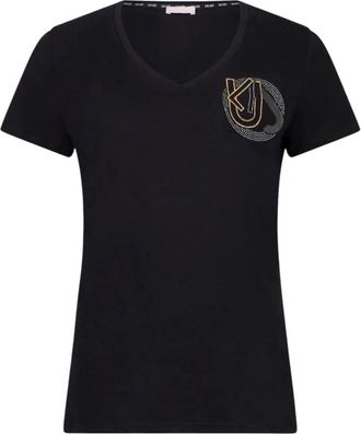 Liu Jo Ta 5179 J6040 T-shirt - Dames - T-shirts - Zwart - M - Katoen - Tops