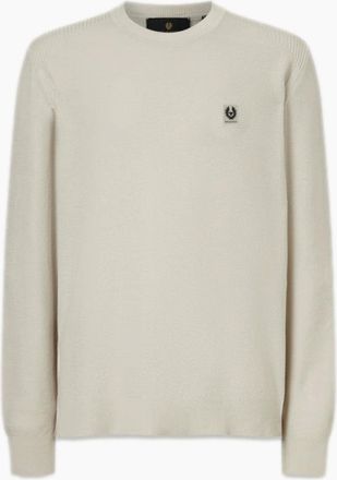 Belstaff Mens Belstaff Coast Knitted Jumper Silver Birch - Tan - Size: 40