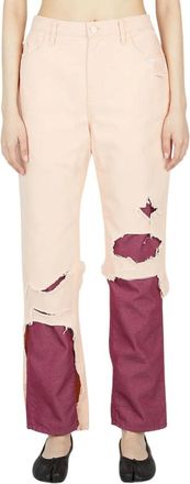 Raf Simons Jeans - Dames - Regular Fit Jeans - Roze - W27 - Katoen - Jeans
