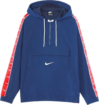 Nike Big Swoosh Cardigan Sports hooded Jacket Blue Red Bluered CV9168-451