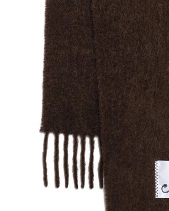 Marni Womens Alpaca Scarf Maroon Scarfs